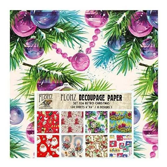 Papel Decorativo - Decoupage Paper Pack (24 Sheets 6 X6 ) Re