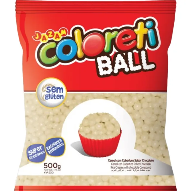 Cereal Ball Mini Branco Coloreti 500gr