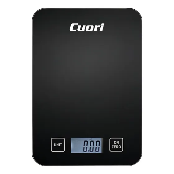 Balanza De Cocina Digital Ultradelgada Cuori 10k Capacidad máxima 10 g Color Negro
