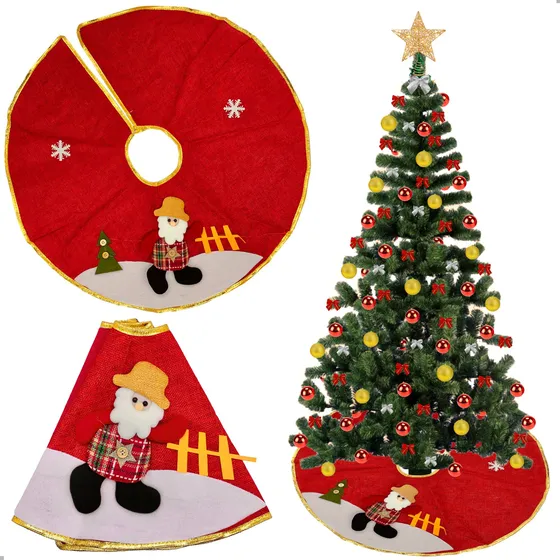Enfeite Base Tapete Saia Para Árvore 60cm Decoração Natalina