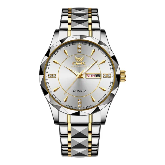 Reloj De Pulsera Empresarial Cuarzo Con Calendario Hombre