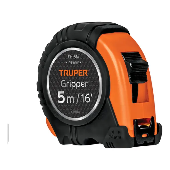 Flexómetro Gripper Contra Impactos 5 M Cinta 19 Mm, Truper