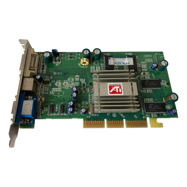 Placa Vídeo Vga Dvi Agp Ati Radeon R9250 256mb Antiga