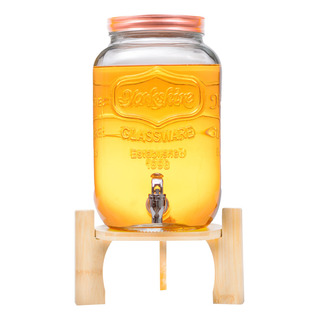 Dispensador Bebidas 8l Mason Jar Vitrolero Con Base Bambú Dispensador Bebidas 8l Mason Jar Vitrolero Con Base Bambú
