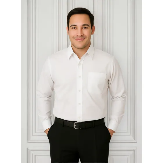 Camisa Hombre Blanca Clasica