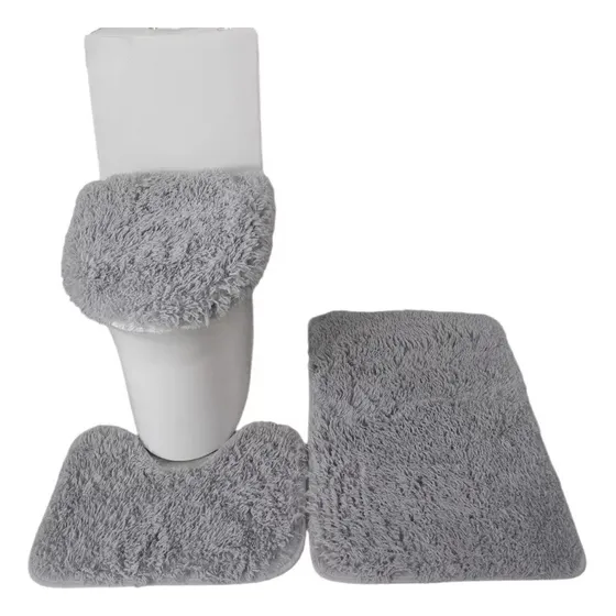 Juego De Alfombras De Baño, Funda Para Tapa De Inodoro,