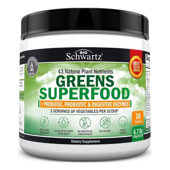 Suplemento Polvo De Verduras 190g Schwartz Sabor Sin Sabor