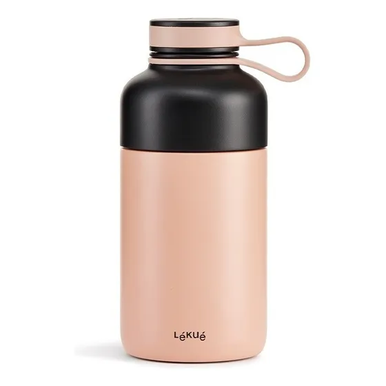 Botella Lékué Isotérmica 300ml Termo Acero Inoxidable Filtro Color Coral