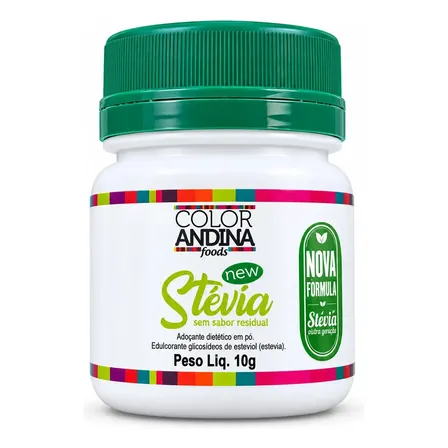 Adoçante de Stévia Com Taumatina Color Andina Food 10g Nova Fórmula