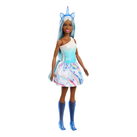 Muñeca Barbie Fantasía falda unicornio de los sueños azul Mattel