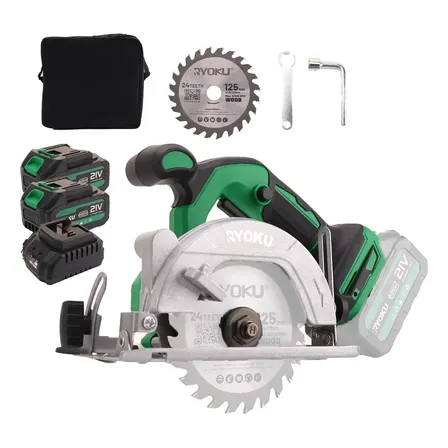 Serra Circular Brushless Portátil 2 Baterias 21v 125mm Verde 127/220v