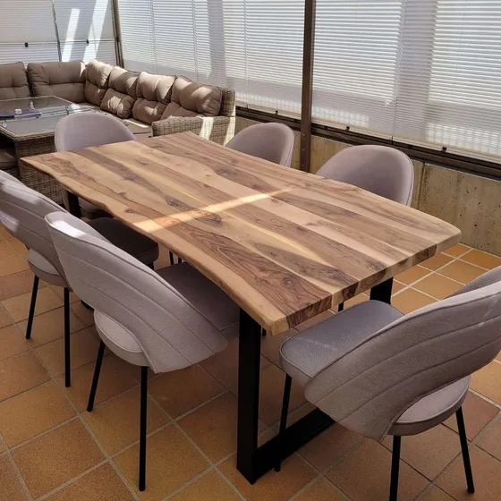 Mesa Rectangular Canto Vivo Madera 160x130x75 Cm.