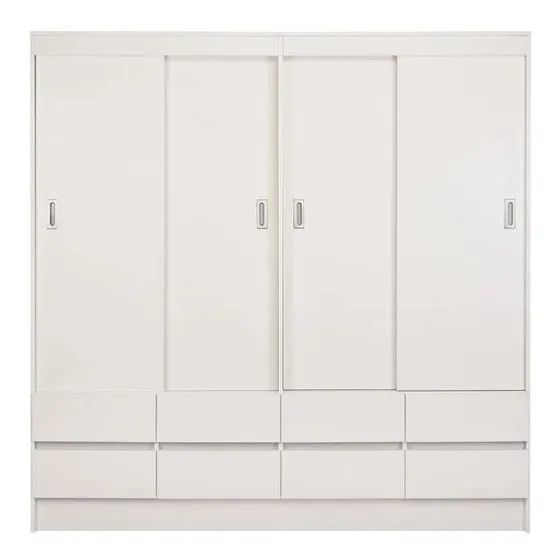 Clóset Cic Maule Blanco 4 Puertas Correderas 8 Cajones