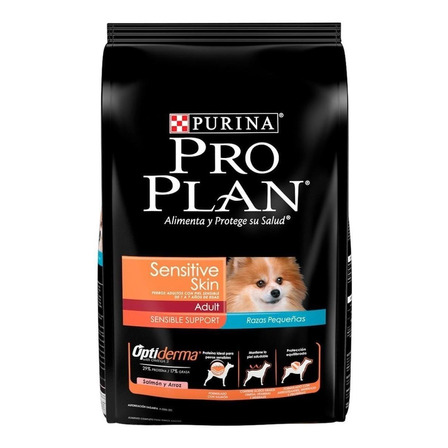 Alimento Pro Plan OptiDerma para perro adulto de raza  pequeña sabor salmón y arroz en bolsa de 3kg