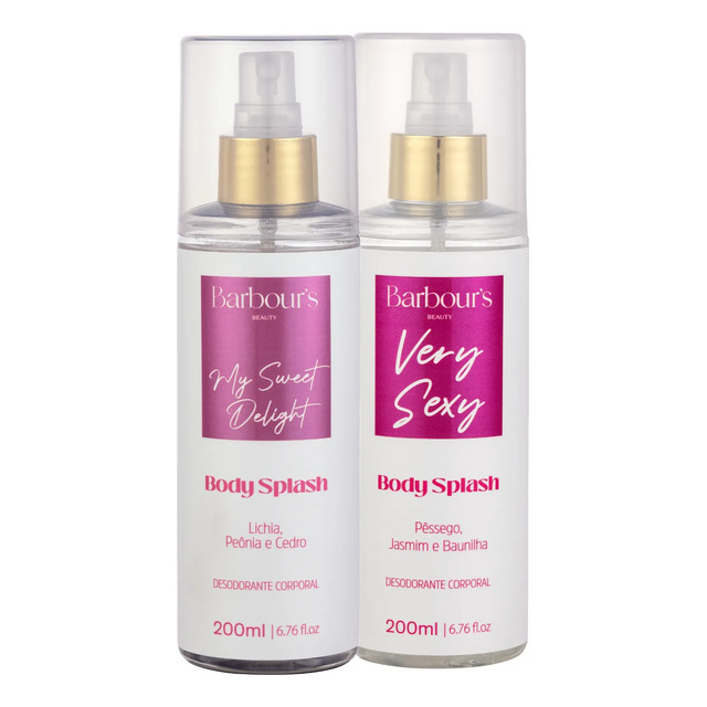 Kit Body Splash My Sweet Delight E Very Sexy Barbour's 200ml Kit Body Splash My Sweet Delight E Very Sexy Barbour's 200ml