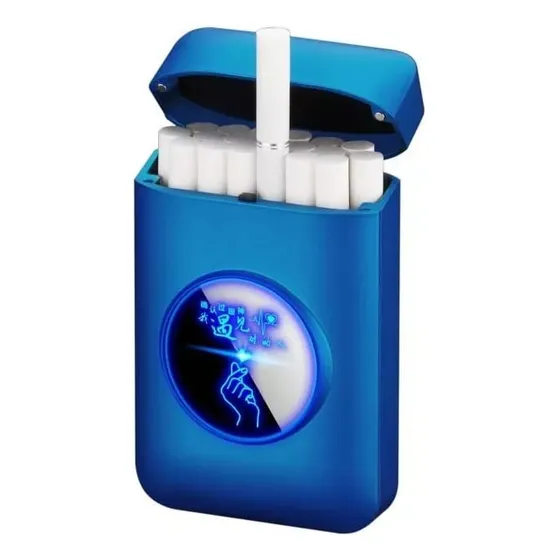 Cigarrera Estuche Porta Cigarrillos Encendedor Electrico Usb