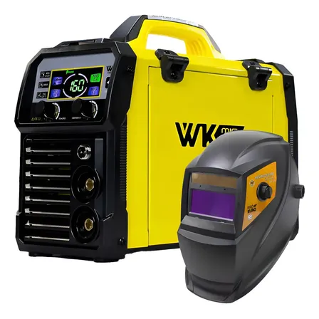 Máquina Solda Mig 160 3 Em 1 Wk + Máscara Profissional Amarelo 220v