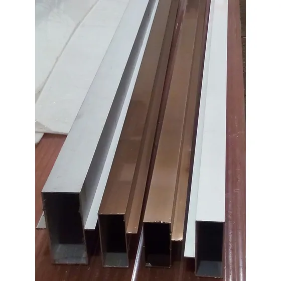  Tubo De Aluminio Blanco De 3.8 X 7.6 X 385 Centímetros.