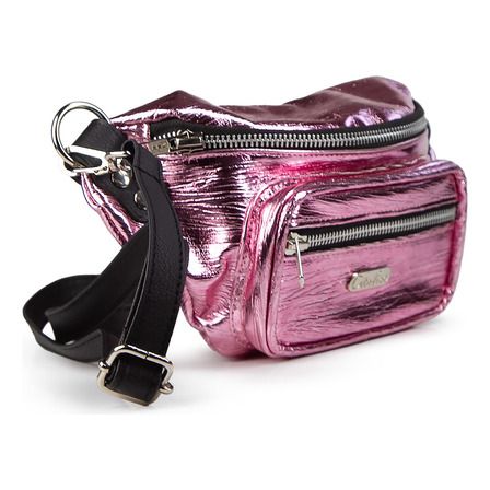 Riñonera Mujer Eco Cuero Tiras Regulables Citadina Balbina Color Rosa Metalizado Diseño De La Tela Rayas Riñonera Mujer Eco Cuero Tiras Regulables Citadina Balbina Color Rosa Metalizado Diseño De La Tela Rayas