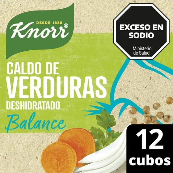 Knorr Caldo De Verduras Balance X 12 Cubos