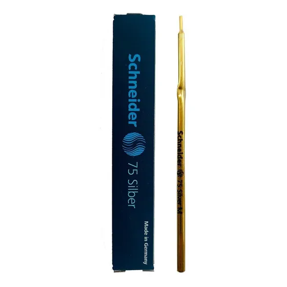 Caneta De Riscar Couro Schneider - 10 Unidades Cor Da Tinta Prata Cor Do Exterior Dourado