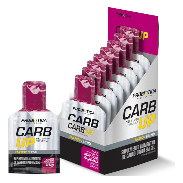 Carb Up Gel Super Fórmula 10 Saches De 30g Cada (300g) - Probiótica Sabor:açaí Com Guaraná Carb Up Gel Super Fórmula 10 Saches De 30g Cada (300g) - Probiótica Sabor:açaí Com Guaraná