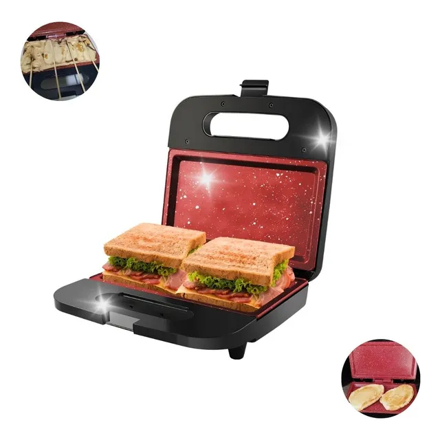 Misteiraa Grill Sanduicheira Chapa Ceramica Cabe 2 Sanduiches Não Gruda Linha Mais Saúde