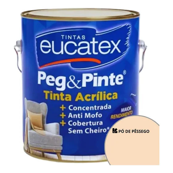 Tinta Acrílica Antimofo Peg E Pinte 3,6l Cores Personalizada