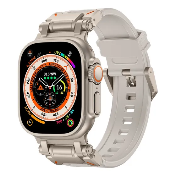 Correa Para Apple Watch Ultra Se 10 9 8 7 6 5 Acero Silicona
