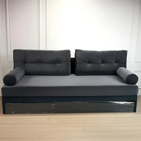 Super Divan Cama Lejaim Multifuncional Todo Chenille Con Carro Elevable