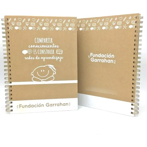 Cuaderno Fundación Garrahan Hojas Rayadas, Tapa Dura 100 Hojas Reciclada 100 Grs Unidad X 1 30cm X 23cm Cuaderno Universitario Color Marrón Claro
