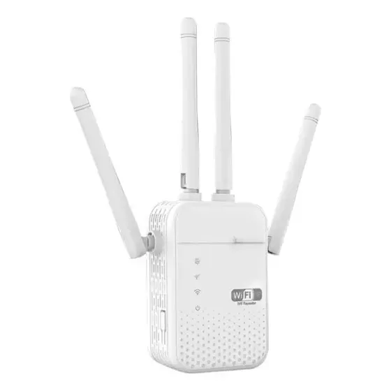 Repetidor Happy Shop Extensor Wifi 300Mbps 2.4G 4 Antenas Blanco