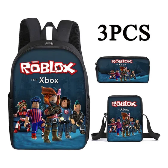 3 Unidades/kit De Dibujos Animados Roblox Mochila Bolsa De L