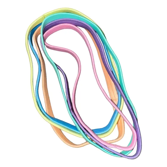 Diadema Deportiva Cintillo Antideslizante Elástico 6unidades Color Multicolor Tonos Pasteles
