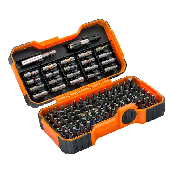Juego Set 100 Puntas Bahco 1/4'' Plano Philips Pz Torx Hex Caja Estuche