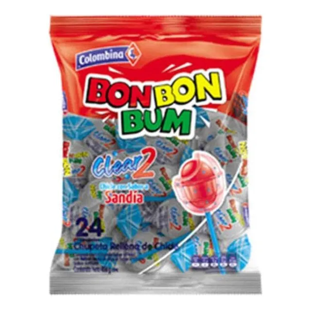 Coyac Bon Bon Bum Clear 2 Sabor Fresa Intensa Con Chicle