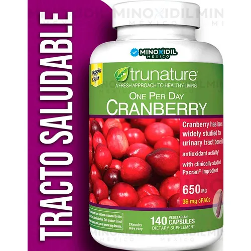 Trunature Cranberry 650mg (140 Cápsulas) One Per Day Sabor Arándano