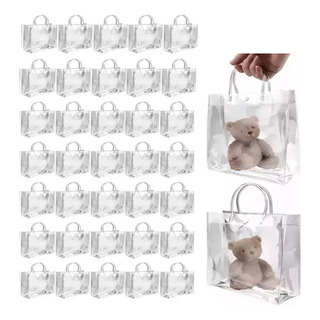 Gallosmx 35 Bolsas De Regalo Transparentes, Bolsas De Plástico Ecológicas Con Asas Transparentes, Adecuadas Para Bodas, Bautizos, Fiestas, Playa Al Aire Libre, Bricolaje, 20 Cmx20 Cmx9cm Gallosmx 35 Bolsas De Regalo Transparentes, Bolsas De Plástico Ecológicas Con Asas Transparentes, Adecuadas Para Bodas, Bautizos, Fiestas, Playa Al Aire Libre, Bricolaje, 20 Cmx20 Cmx9cm