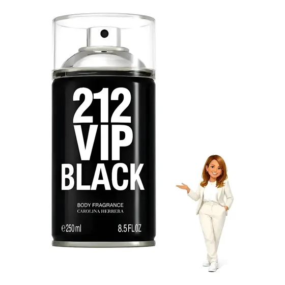 Spray Corporal Masculino 212 Vip Black 250ml Carolina Herrera
