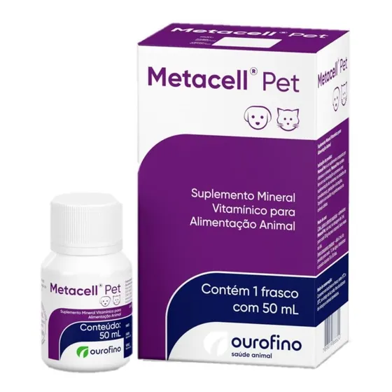 Cachorro Com Anemia Suplemento Vitamínico Metacell Pet 50ml 