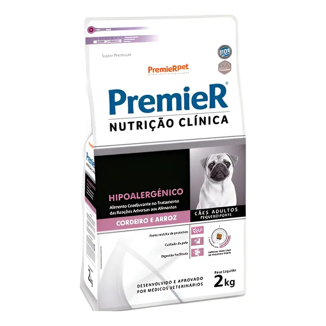  Premier Hipoalergênico Cães Sabor Cordeiro 2 Kg