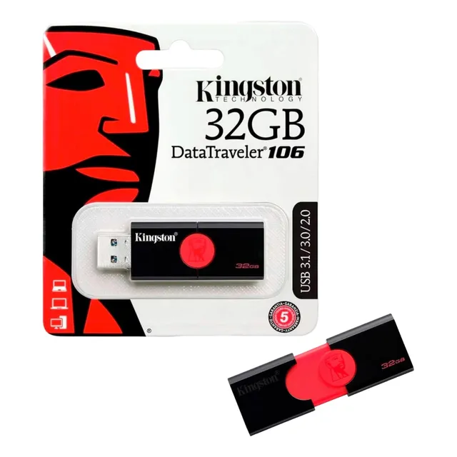Memoria Usb 32gb Kingston Original Dt106, Velocidad 3.1/3.0 