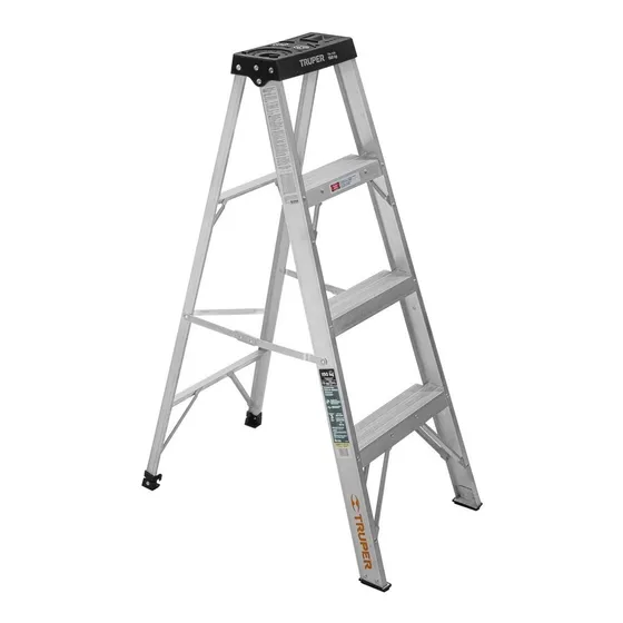 Escalera Aluminio Truper 4 Escalones 150kg Profesional - Fc