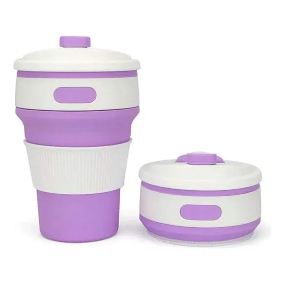 Vaso Termico Plegable Agarre De Silicona 350 Ml Taza Cafe