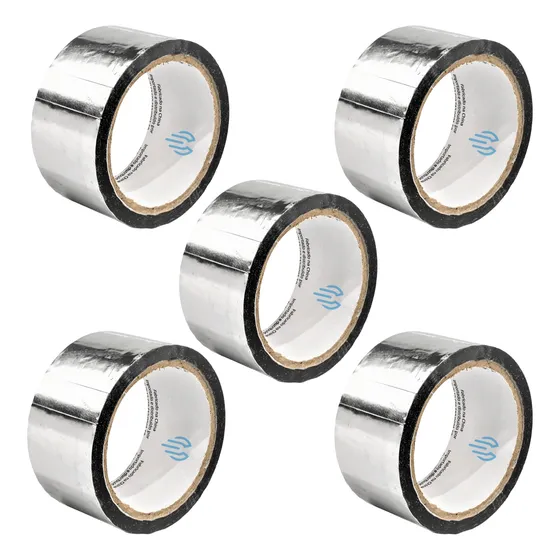 5 Fita Metalizada 45mm X 45 Metros Isolamento Caixa Isopor