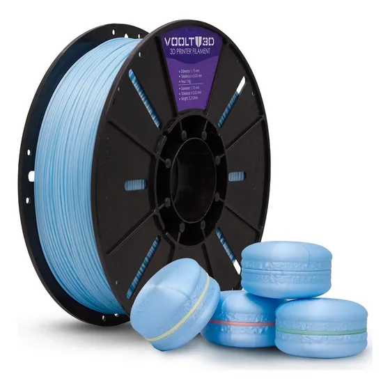 Filamento Pla Macaron Velvet Azul 1kg Impressão Peças 3d