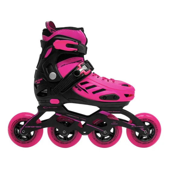 Patines Canariam Black Magic Pro Plus 90mm Fucsia+casco+tula