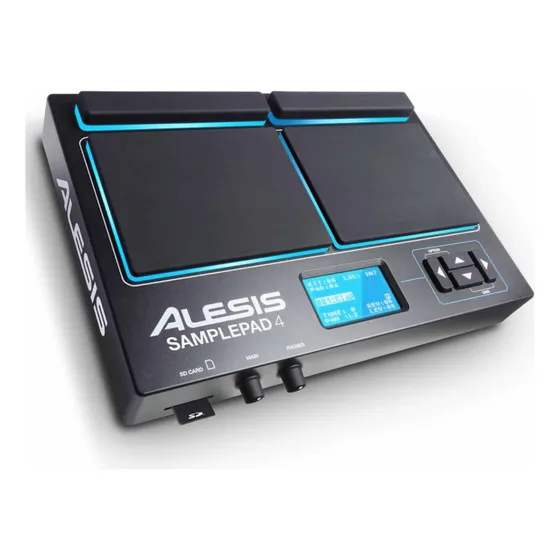 Bateria Eletrônica Alesis Simplepad 4 Compacta Com 25 Sons Cor Preto