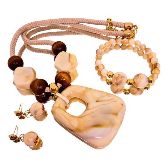 Kit Colar Corda Náutica Pulseiras Brinco Moda Boho Artesanal