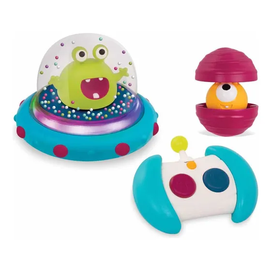 Auto A Control Remoto Nave Espacial Parachoques Battat Color Multicolor Personaje Bumper Space Car